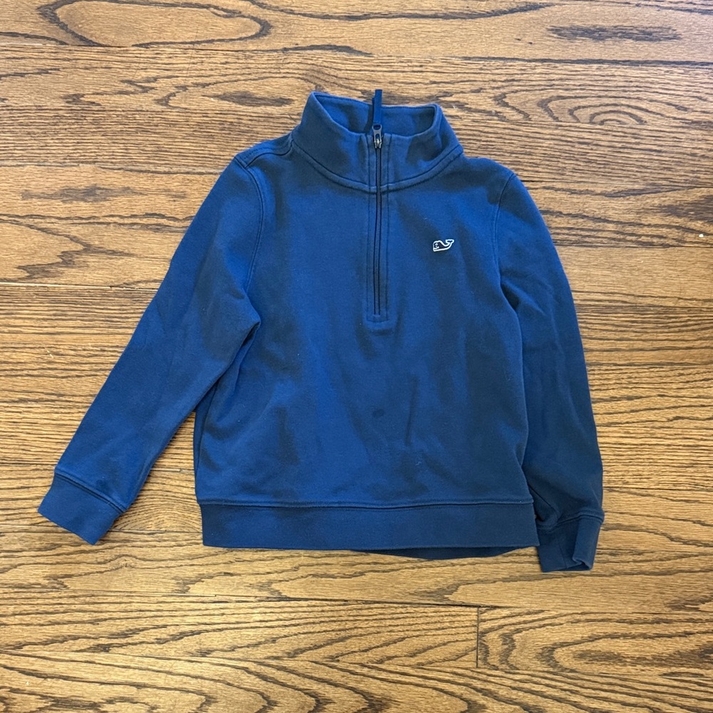 Vineyard Vines Kids Blue Quarter-Zip Sweatshirt